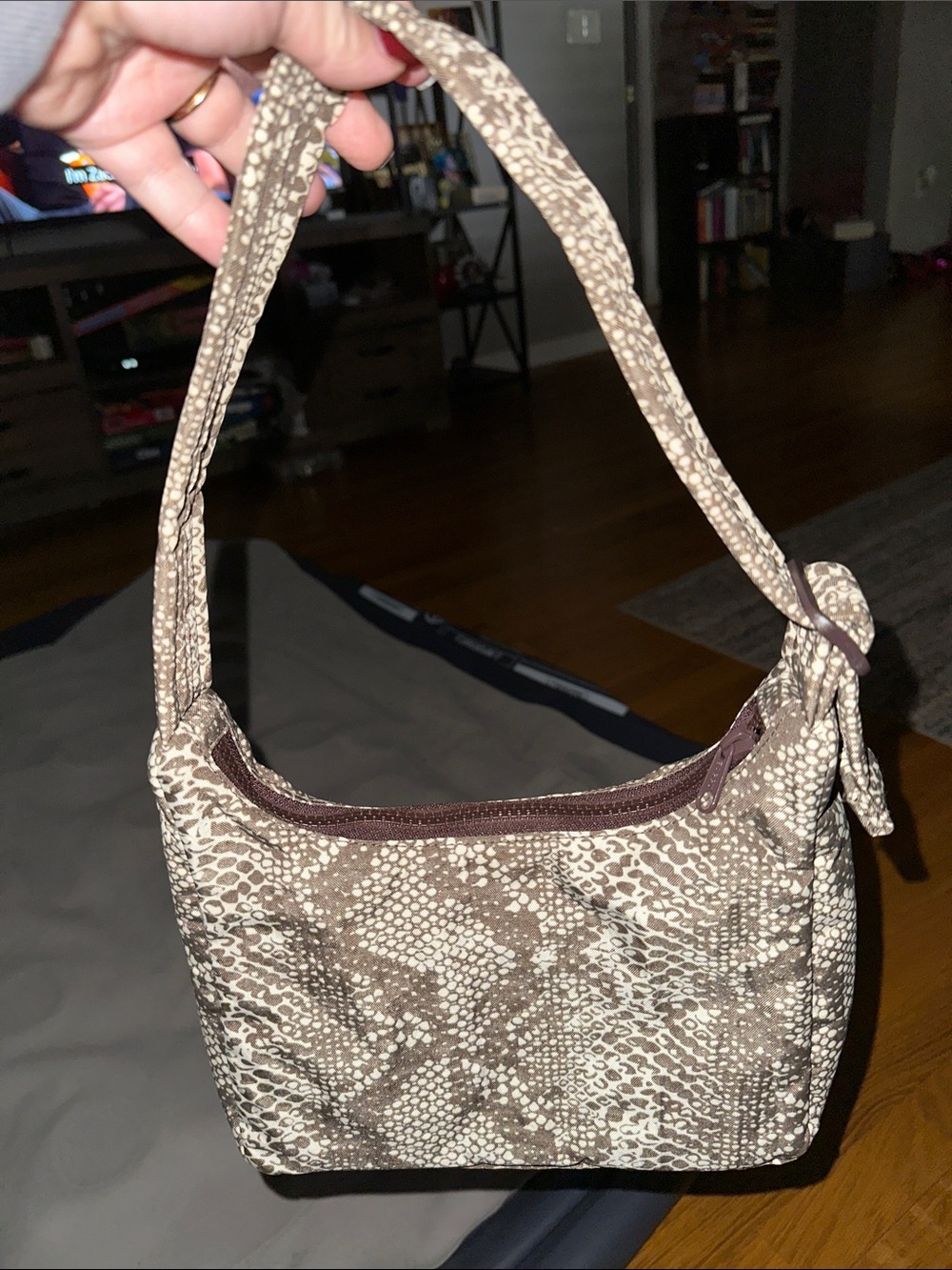 Baggu Nylon Mini Shoulder Bag - Snakeskin NWT